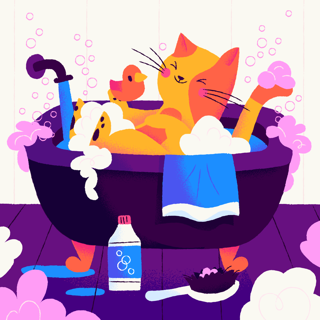 Anna Hurley Cat Bath