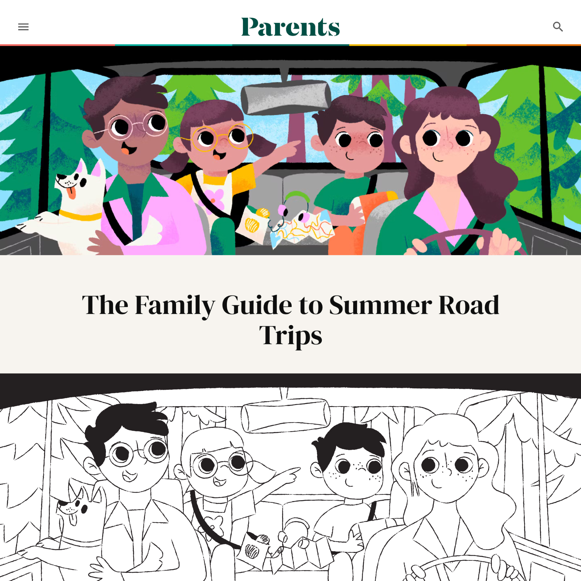 The Family Guide to Road Trips, illustrated by Anna Hurley